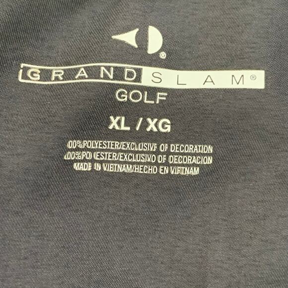 🎉Posh Party🎉 Grand Slam Mens Golf Shirt to Vest Black XL Mesh Lined V Neck - Picture 2 of 12